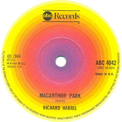 Richard Harris MacArthur Park / The Yard Went On Forever USED VINYL 7INCH 45 RPM SINGLE REISSUE REPRESS