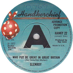 Glenroy Oakley Who Put De Great In Great Britain USED VINYL 7INCH 45 RPM SINGLE PROMO