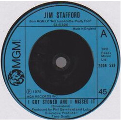 Jim Stafford I Got Stoned And I Missed It USED VINYL 7INCH 45 RPM