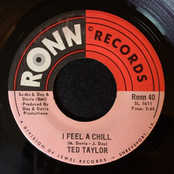 Ted Taylor I Feel A Chill USED VINYL 7INCH 45 RPM SINGLE
