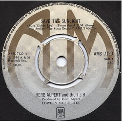 Herb Alpert & The Tijuana Brass Save The Sunlight / You Smile - The Song Begins USED VINYL 7INCH SINGLE