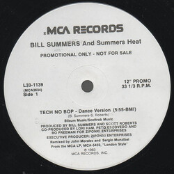 Bill Summers & Summers Heat Tech No Bop USED VINYL 12INCH 33 S RPM PROMO
