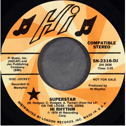 Hi Rhythm Superstar / Since You've Been Gone USED VINYL 7INCH 45 RPM PROMO STYRENE