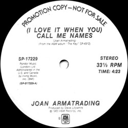 Joan Armatrading (I Love It When You) Call Me Names / Drop The Pilot USED VINYL 12INCH PROMO 33 S RPM