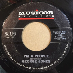 George Jones (2) I'm A People / I Woke Up From Dreaming USED VINYL 7INCH 45 RPM SINGLE STYRENE