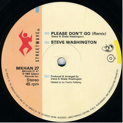 Stephen C. Washington Please Don't Go USED VINYL 12INCH 45 RPM