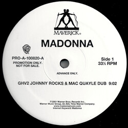 Madonna GHV2 USED VINYL 12INCH 33 S RPM ADVANCE PROMO