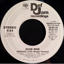 Slick Rick Teenage Love VINYL 7" USED