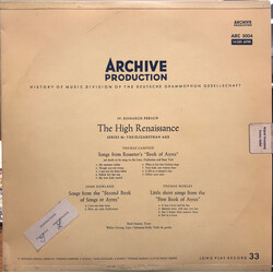 Thomas Campion / John Dowland / Thomas Morley Thomas Campion: 9 Songs / John Dowland: 2 Songs / Thomas Morely: 4 Little Short Songs Vinyl LP USED