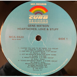 Gene Watson Heartaches, Love & Stuff Vinyl LP USED