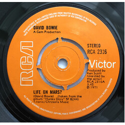 David Bowie Life On Mars? USED VINYL 7INCH 45 RPM SINGLE