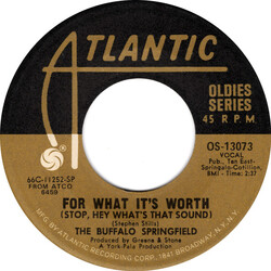 Buffalo Springfield For What It's Worth / Rock 'N' Roll Woman USED VINYL 7INCH 45 RPM SINGLE REISSUE