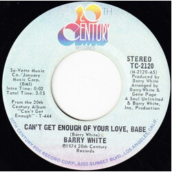 Barry White Can't Get Enough Of Your Love, Babe USED VINYL 7INCH 45 RPM