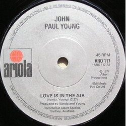 John Paul Young Love Is In The Air USED VINYL 7INCH 45 RPM SINGLE