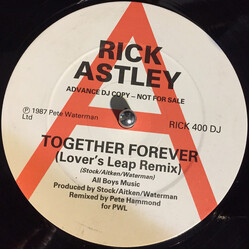 Rick Astley Together Forever USED VINYL 12INCH 45 RPM PROMO