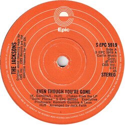 The Jacksons Even Though You're Gone USED VINYL 7INCH 45 RPM SINGLE STEREO