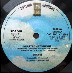 Eagles Heartache Tonight USED VINYL 7INCH SINGLE 45 RPM