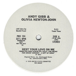 Andy Gibb / Olivia Newton-John Rest Your Love On Me USED VINYL 12INCH 33 S RPM PROMO