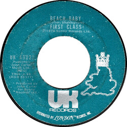 First Class (3) Beach Baby USED VINYL 7INCH 45 RPM SINGLE STYRENE