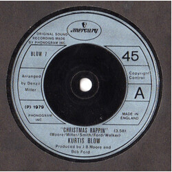 Kurtis Blow Christmas Rappin' VINYL 7" USED