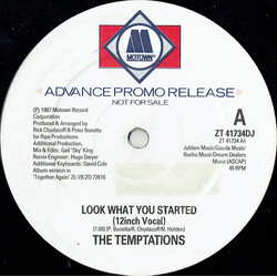 The Temptations Look What You Started USED VINYL 12INCH 45 RPM PROMO