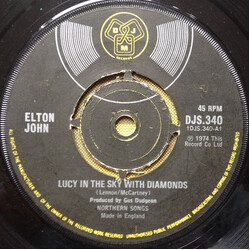 Elton John Lucy In The Sky With Diamonds USED VINYL 7INCH 45 RPM SINGLE