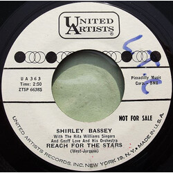 Shirley Bassey Reach For The Stars / You'll Never Know USED VINYL 7INCH SINGLE PROMO