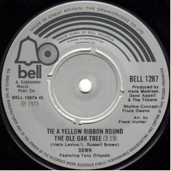 Dawn (5) / Tony Orlando Tie A Yellow Ribbon Round The Ole Oak Tree VINYL 7" USED