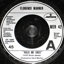 Florence Warner Hold Me Once USED VINYL 7INCH 45 RPM