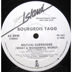 Bourgeois Tagg Mutual Surrender USED VINYL 12INCH 45 RPM MAXI-SINGLE PROMO