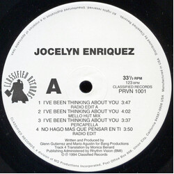 Jocelyn Enriquez I've Been Thinking About You USED VINYL 12INCH 33 S RPM PROMO