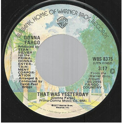 Donna Fargo That Was Yesterday USED VINYL 7INCH SINGLE