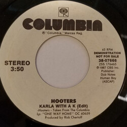 The Hooters Karla With A K USED VINYL 7INCH 45 RPM PROMO STYRENE