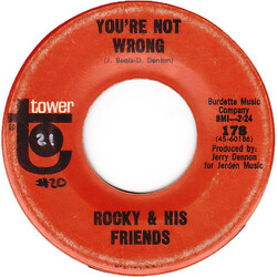 Rocky And His Friends You're Not Wrong / Riot City USED VINYL 7INCH 45 RPM SINGLE