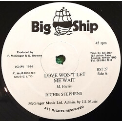Richie Stephens Love Won't Let Me Wait Vinyl 12" USED