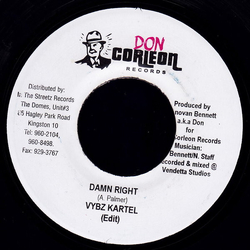 Vybz Kartel Damn Right Vinyl 7" USED