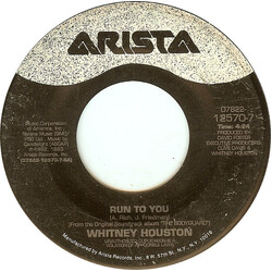 Whitney Houston Run To You USED VINYL 7INCH SINGLE 45 RPM