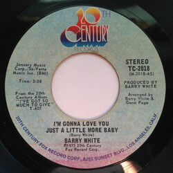 Barry White I'm Gonna Love You Just A Little More Baby USED VINYL 7INCH 45 RPM SINGLE STYRENE