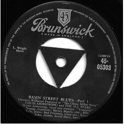 Louis Armstrong And His All-Stars Basin Street Blues USED VINYL 7INCH 45 RPM SINGLE