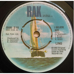Lino Robinson I Believe Her USED VINYL 7INCH 45 RPM SINGLE