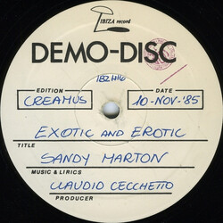 Sandy Marton Exotic And Erotic USED VINYL 12INCH SINGLE SIDED TEST PRESSING