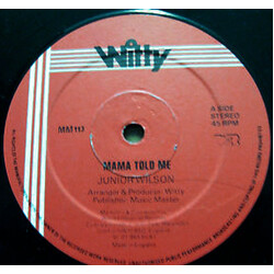 Junior Wilson Mama Told Me USED VINYL 12INCH 45 RPM SINGLE STEREO