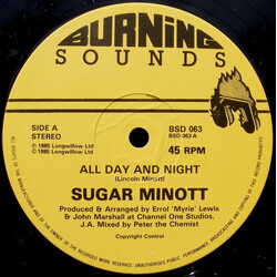 Sugar Minott / Steve Knight (8) All Day And Night / Share The Night USED VINYL 12INCH 45 RPM
