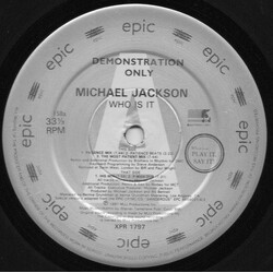 Michael Jackson Who Is It USED VINYL 12INCH 33 S RPM PROMO STEREO