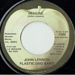 John Lennon / The Plastic Ono Band Imagine USED VINYL 7INCH SINGLE 45 RPM