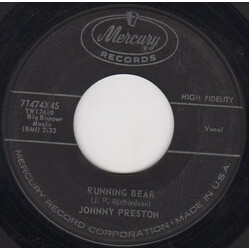 Johnny Preston Running Bear USED VINYL 7INCH SINGLE 45 RPM