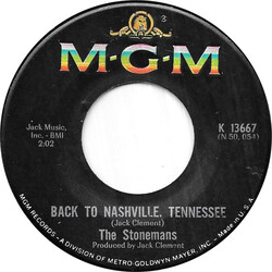 The Stonemans Back To Nashville, Tennessee USED VINYL 7INCH 45 RPM