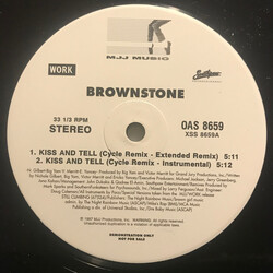 Brownstone Kiss And Tell USED VINYL 12INCH 33 S RPM PROMO STEREO