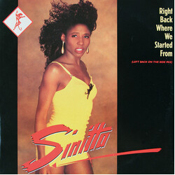 Sinitta Right Back Where We Started From (Left Back On The Side Mix) USED VINYL 12INCH 45 RPM