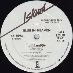 Blue In Heaven I Just Wanna Vinyl 12" USED